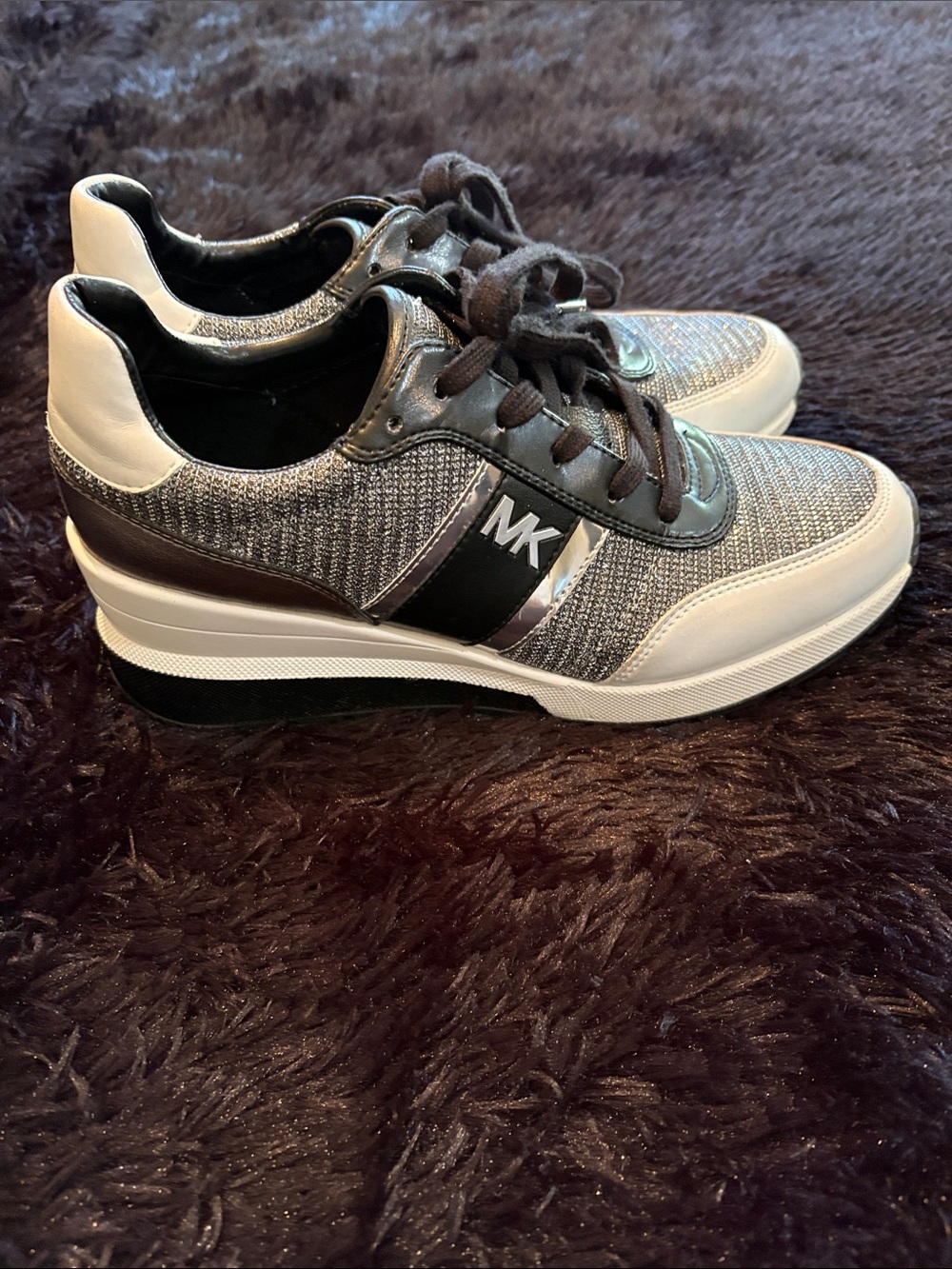 Michael Kors Gray, White & Black MK Sport Sneakers